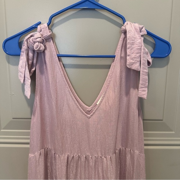 Maeve by Anthropologie Lilac Sparkle Tierd Maxi Dress Size Extra Small XS - Picture 3 of 5